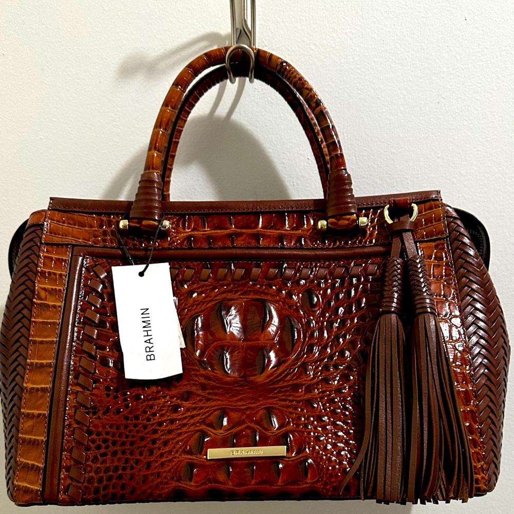 Brahmín SCHOONER pecan large satchel bag